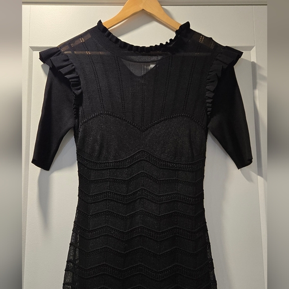 NWT Ted Baker Black Knit Dress - Picture 7 of 8